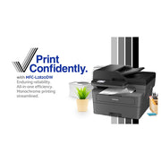 Brother MFC-L2820DW Wireless Compact Monochrome All-in-One Laser Printer with Duplex, 250-Sheet Tray, 50-Page Auto Document Feeder