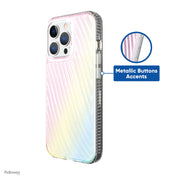 Onn. WIBIRR100069254 iPhone 13 Pro Iridescent Ridges Phone Case
