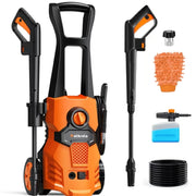HOMSHADE 1500W Electric Pressure Washer 4200PSI with Adjustable Nozzle Angle Portable High Pressure Washer Cleaning Machine for Cars Driveways Fences Patios Home Cleaning - Orange