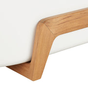 Signature Hardware Conroy Wood Tub Stand, Natural Teak, Durable Bathtub Support, Classic Style, 560640
