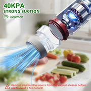 PKALQ HYD01 Food Saver Vacuum Sealer Machine, Cordless Compact Design, One-Touch Operation, White