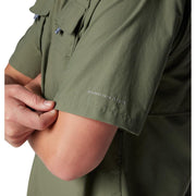 Columbia PFG Bahama II Men's Short Sleeve Button-Down Shirt, Cypress Green, Relaxed Fit, UPF 50 Sun Protection, Nylon, Big Size 1X, 101165
