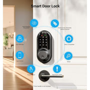 Veise Smart Lock Electronic Digital Deadbolt for Front Door with Touchscreen Keypad, Matte Black - Easy Installation