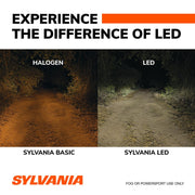 Sylvania H13 LED Fog Lights, 6000K Cool White, Long-Lasting, No Polarity, 2 Pack