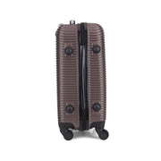 InUSA Royal 20 Inch Hardside Carry-On Spinner Luggage, Brown, Lightweight Durable ABS/PC with Ergonomic Gel Handles, 360-Degree Wheels, IUROY00S-BRO