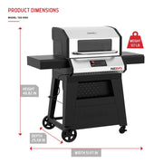 Nexgrill Neevo Smart Propane Outdoor Gas Grill, 44,000 BTU, 2 U Shaped Burners, Electronic Control, 714 Sq In Cooking Space, Cast Iron Grates, App Connected, 720-1054