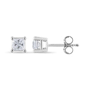 Unbranded E202WC4-72 0.72 CT. T.W. Princess-Cut Diamond Stud Earrings in 14K White Gold (I, I1)