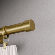 Better Homes & Gardens BHS606553800450 Adjustable Single Curtain Rod Set, 1 in Plated Brass, 42 to 120