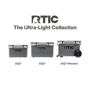 RTIC 504.0587928 Ultra-Light 32 Quart Hard Cooler Insulated Portable Ice Chest Dark Grey And Cool Grey