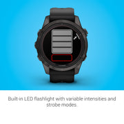 Garmin fenix 7S Pro Sapphire Solar Multisport GPS Smartwatch - Carbon Gray