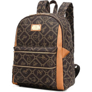 MKP Collection Women Backpack Purse Anti Theft Convertible Leather Travel Shoulder Bag, Coffee/Cream