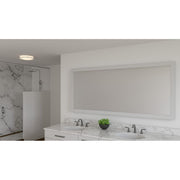 Quoizel Euclid Integrated LED Semi-Flush Mount Ceiling Light Fixture, White Lustre, 2500 Lumens, 3000K, Dimmable, EUC1616W