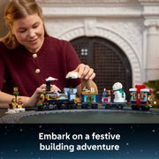 LEGO Icons Holiday Express Train Building Set, 956 Pieces, Multicolor, Includes 4 Minifigures and 16-Piece Track, 6530086