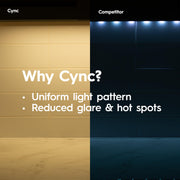 GE Cync Reveal HD+ 3in Smart Undercabinet Puck Lights, Color Changing LED, Adjustable Brightness, Voice and App Control, 3-Pack, 93131317