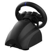 Subsonic 220 RS-5 Sim Racing Wheel and Pedals with 180 Rotation, Dual Vibration Motors, Programmable RGB LED Sticks, USB Powered, Black, SA5720-2