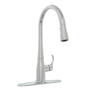 KOHLER K-596-CP Simplice Single-Hole Pull-down Kitchen Faucet, Polished Chrome