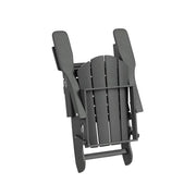 Westintrends WWT00024 Outdoor Folding HDPE Adirondack Chair, Gray