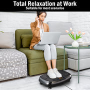 SLIMKEEPER Vibration Plate Exercise Machine with 200W Motor, 100 Speed Levels, LED Touchscreen, Remote Control - Portable