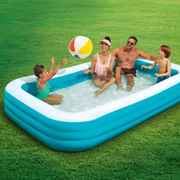 Bluescape WM-00777 10ft Family Inflatable Swimming Pool Rectangular Puncture-Resistant