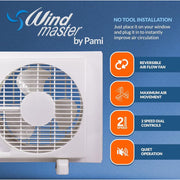 PAMI 00533 9 Inch Twin Window Fan with Reversible Airflow, White