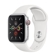 Apple Watch Gen 5 Series 5 Cell 40mm Silver Aluminum - White Sport Band MWX12X/A