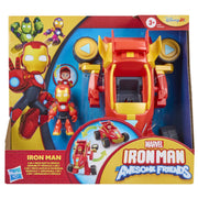 Hasbro Marvel Iron Man 2-in-1 Mech Suit and Vehicle Action Figure with Poseable 3-Inch Figure and Hero Reveal Feature