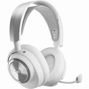 SteelSeries Arctis Nova Pro Wireless Gaming Headset, Multi-System Connectivity, Active Noise Cancellation, Infinity Power System, USB-C, White, 61525