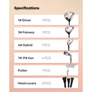 Naipo Complete Golf Club Set, 12-Piece, Right Handed, Unisex, With Stand Bag and Headcovers