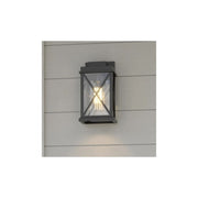 Progress Lighting Avec Wrenna Collection Farmhouse Matte Black Outdoor Wall Lantern with Clear Glass Shade