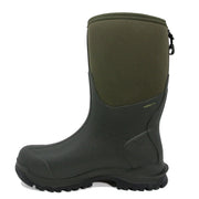 Dryshod Legend MXT Mid Pull-On Waterproof Rain Boots, Moss/Grey, Men's Size 9, Insulated, Steel Shank, Rugged MXT Outsole, 34DC094-OFW