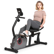 Naipo HY602 Recumbent Exercise Bike Indoor Cycling Stationary with 8 Levels Adjustable Resistance and LCD Monitor