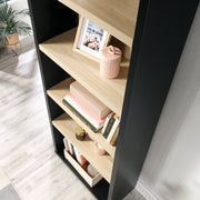 Mainstays Westley 5-Shelf Arch Bookcase, Black Finish with Spring Pine Accents, Pack of 2, 72.56 in Height, 444344