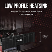 PNY XLR8 DDR4 3600MHz LP Kit Gaming 16GB 3600MHz Low Profile Desktop Memory Kit, 2x8GB, CL18, Aluminum Heat Spreader