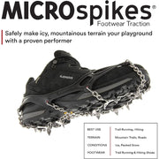 Kahtoola MICROspikes Footwear Traction, Black, Size L