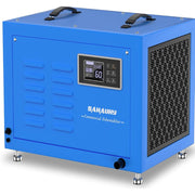 SAHAUHY 158 Pints Commercial Crawl Space Basement Dehumidifier with Automatic Defrost Washable Filter Remote Control Blue