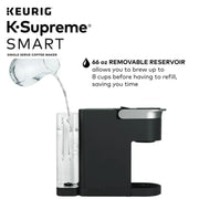 Keurig 500.0367509 K-Supreme SMART Coffee Maker, MultiStream Technology, Brews 6-12oz Cup Sizes, Black