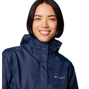 Columbia Women's Arcadia II Rain Jacket, Omni-Tech Waterproof, Lightweight, Packable, Collegiate Navy, Medium, 153411
