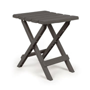 Camco 51881 Adirondack Folding Table | Lightweight, Durable ABS Plastic, Charcoal | Perfect for Camping, Beach, and Outdoor Use