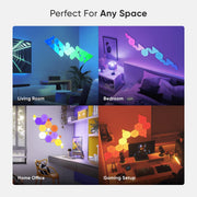 Nanoleaf Shapes Mini Triangles Smarter Kit, 9 Multicolor Smart LED Wall Light Panels, NL48-0003TW-9PK
