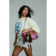 MGA Entertainment Bratz Stylin Sasha Fashion Doll with Customizable Graphic Tee, Brown Eyes, Long Wavy Hair, Accessories, Adult XL Shirt