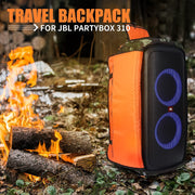 Ayaoqiang Speaker Carry Case, Rugged Waterproof Nylon Tote Bag Backpack with Dual Handles and Shoulder Strap, Transparent Top Window, Large Interior Pocket, Camouflage, Compatible with JBL Party Box Series 310-CM