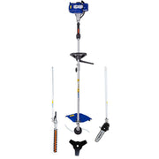 Badger WBMT26P 2-Cycle 26cc Gas Full Crank 4 in 1 Multi Function String Trimmer with Pole Saw Attachment