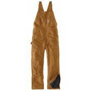 Carhartt Loose Fit Firm Duck Insulated Bib Overalls for Men - Carhartt Brown - XL - Tall