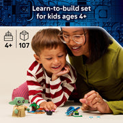 LEGO Star Wars Grogu's Homestead Building Toy, 107 Pieces, Posable Grogu Figure, Sorgan Frog Catapult, Campfire Accessories, Ages 4+, 6588624