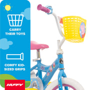 Huffy Peppa Pig 12 Inch Training-Wheel Bike, Blue, Fits Riders 37-42 Inches, Girls, 52855L