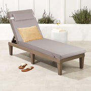 Geemuslly Outdoor Chaise Lounge Cushion, Waterproof, Fade Resistant, Non-Slip with Ties, 72x21 Inch, Khaki, 2 Pieces