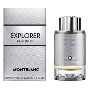 Montblanc Explorer Platinum Eau de Parfum Spray for Men, Woody Amber Scent, 3.3 oz, MB025A01