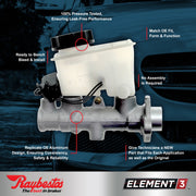 Raybestos Brake Master Cylinder, Professional Grade, Single-Bore Dual Hydraulic Channel, Aluminum, Fits Select 1997-2000 Honda Civic Models