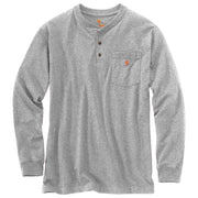 Carhartt Loose Fit Heavyweight Long-Sleeve Pocket Henley - Heather Gray - XL