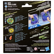 Hasbro Beyblade X Deluxe String Launcher with Custom Grip and Bite Croc 2-60Q Right-Spinning Attack Top Multicolor G3083AS61